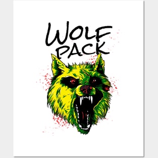 Angry Wolf Wolf Pack Wild Animal Posters and Art